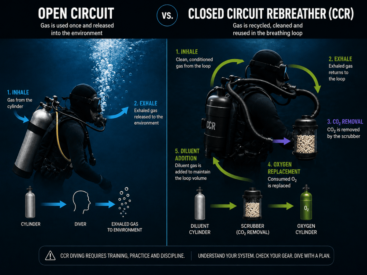 How Does a CCR Work? A Simple Guide to Closed-Circuit Rebreathers 2 How does a CCR work